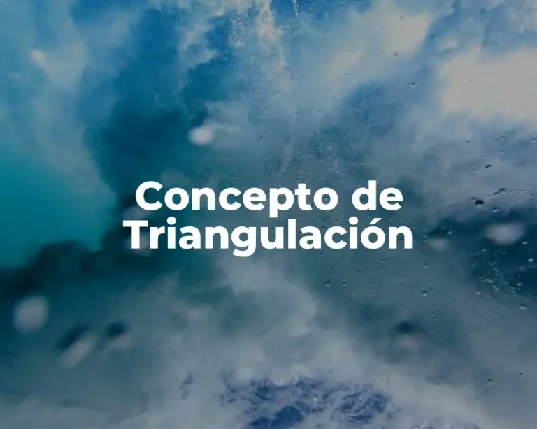 Concepto de Triangulación
