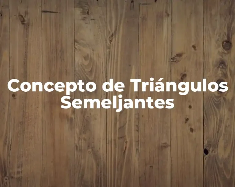Concepto de Triángulos Semeljantes