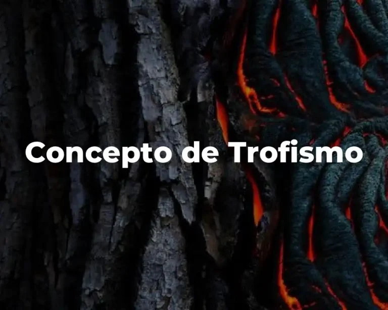 Concepto de Trofismo