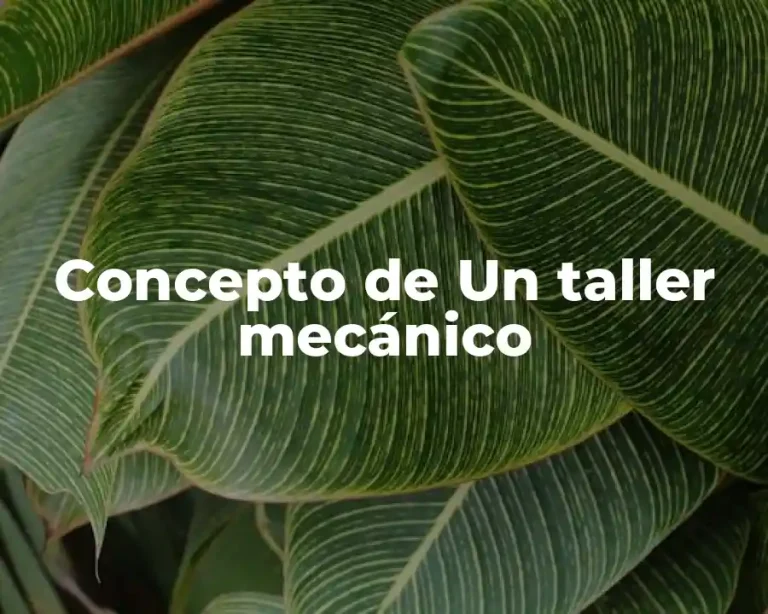 Concepto de Un taller mecánico