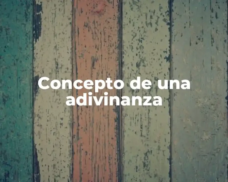 Concepto de una adivinanza