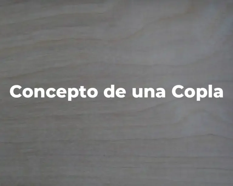 Concepto de una Copla