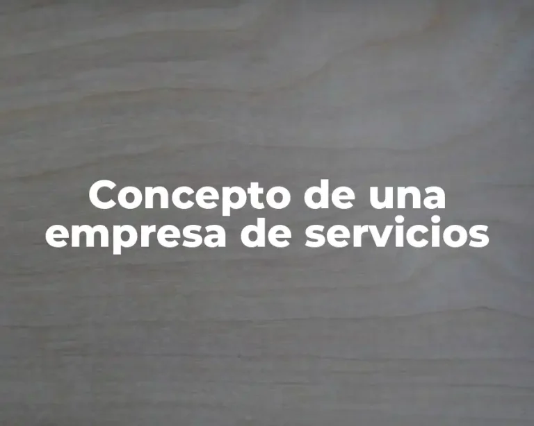 Concepto de una empresa de servicios