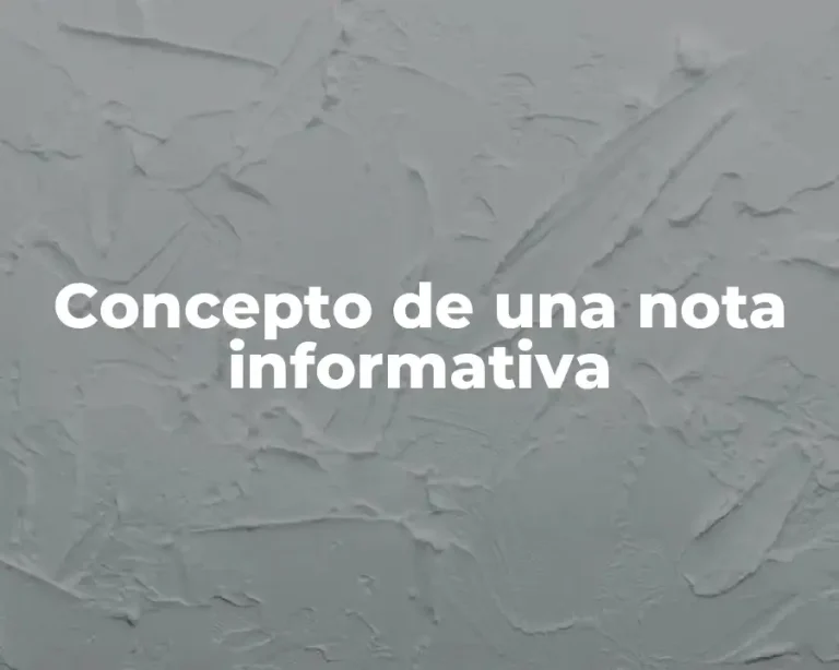 Concepto de una nota informativa