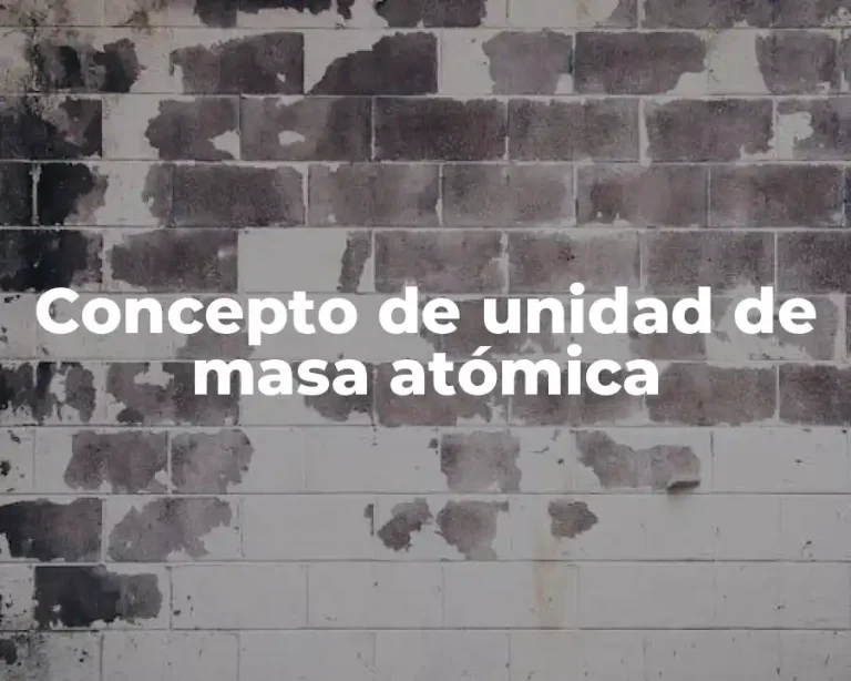 Concepto de unidad de masa atómica