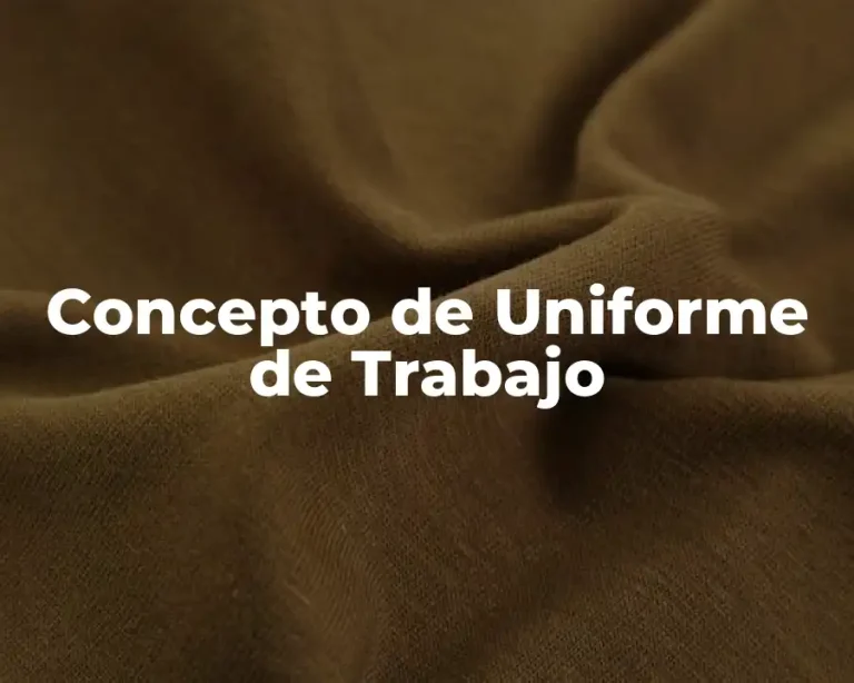 Concepto de Uniforme de Trabajo