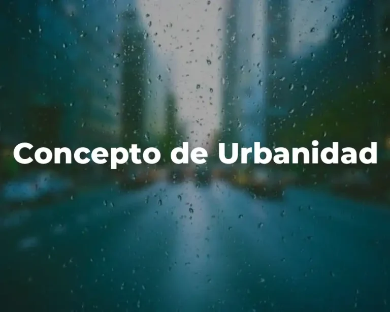 Concepto de Urbanidad