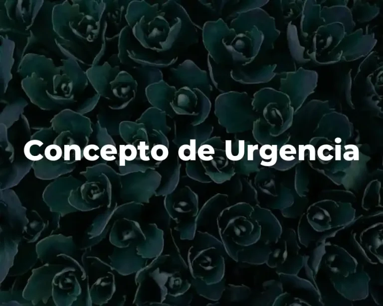 Concepto de Urgencia