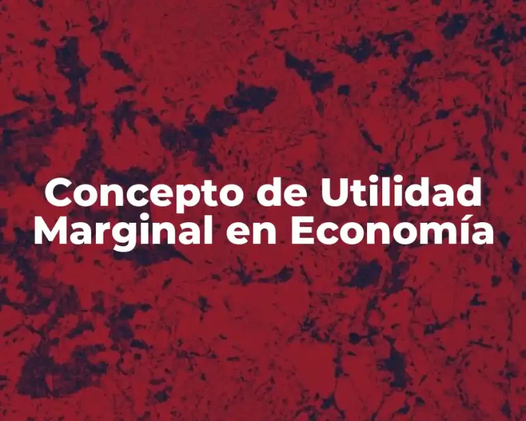 Concepto de Utilidad Marginal en Economía
