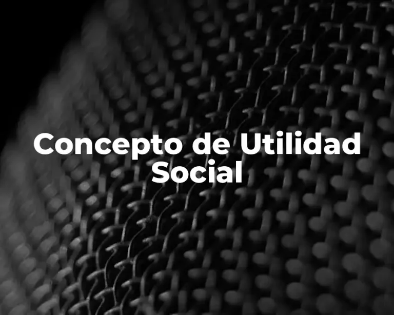 Concepto de Utilidad Social