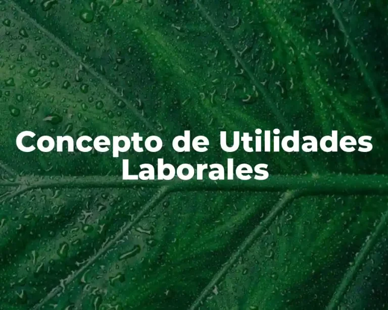 Concepto de Utilidades Laborales