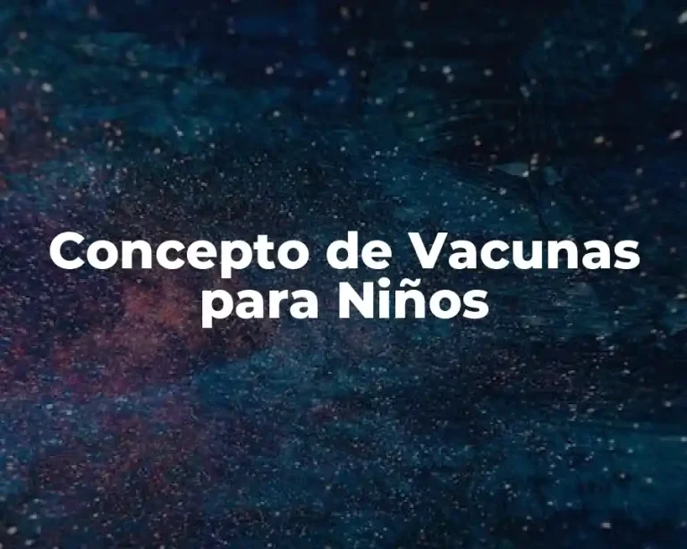 Concepto de Vacunas para Niños