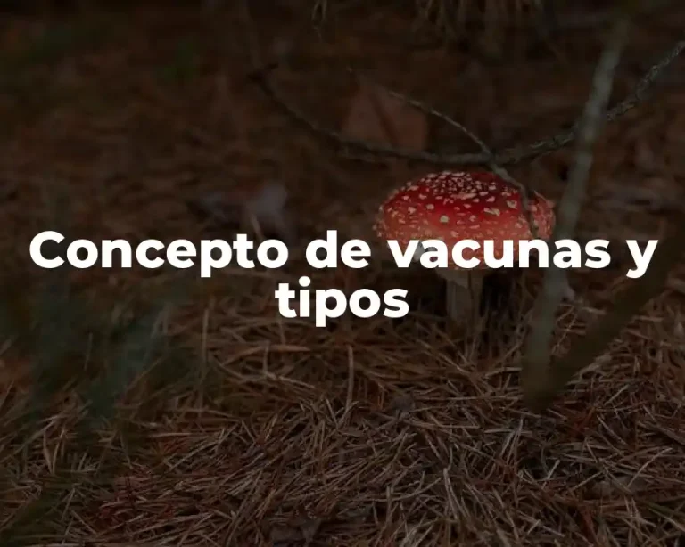 Concepto de vacunas y tipos