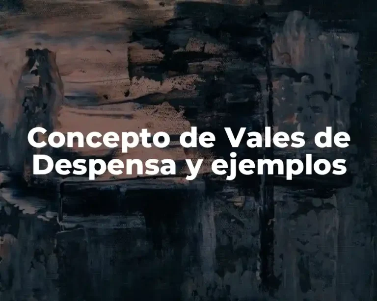 Concepto de Vales de Despensa y ejemplos