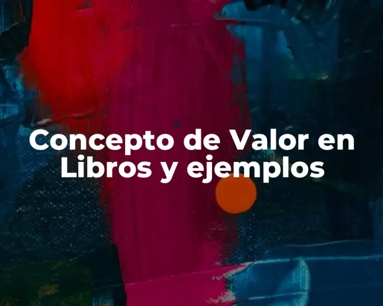 Concepto de Valor en Libros y ejemplos