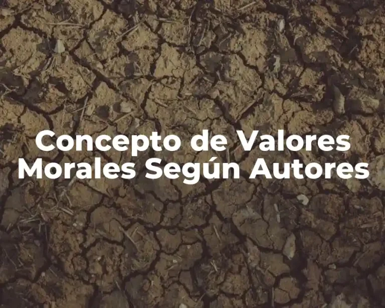 Concepto de Valores Morales Según Autores