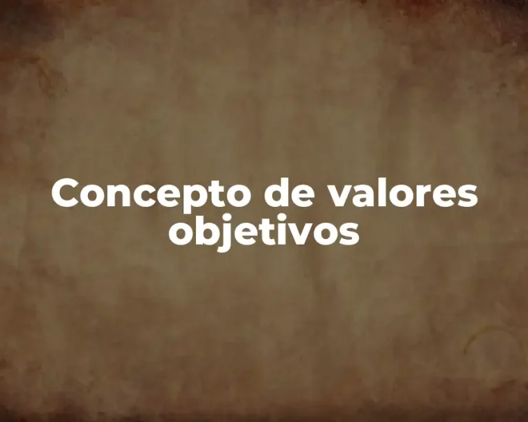 Concepto de valores objetivos
