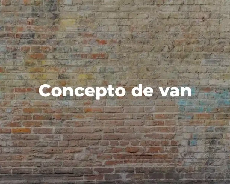 Concepto de van