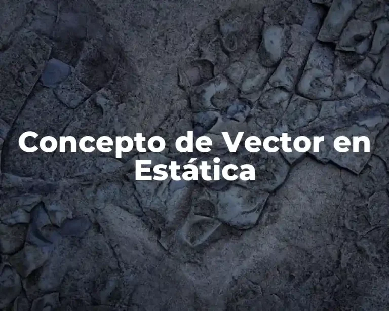 Concepto de Vector en Estática