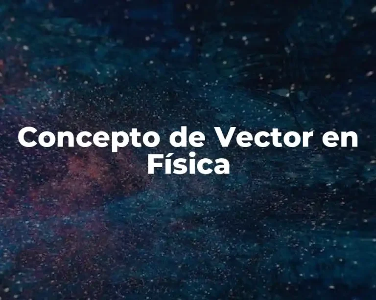 Concepto de Vector en Física