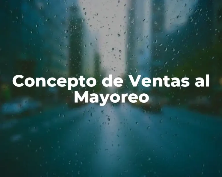 Concepto de Ventas al Mayoreo