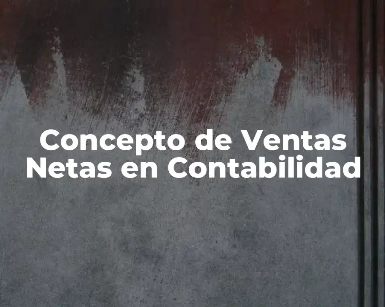 Concepto de Ventas Netas en Contabilidad