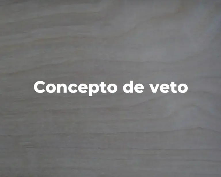 Concepto de veto