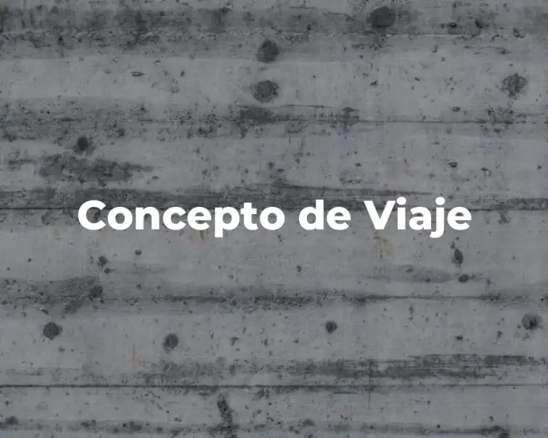 Concepto de Viaje