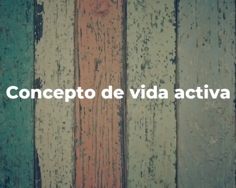 Concepto de vida activa