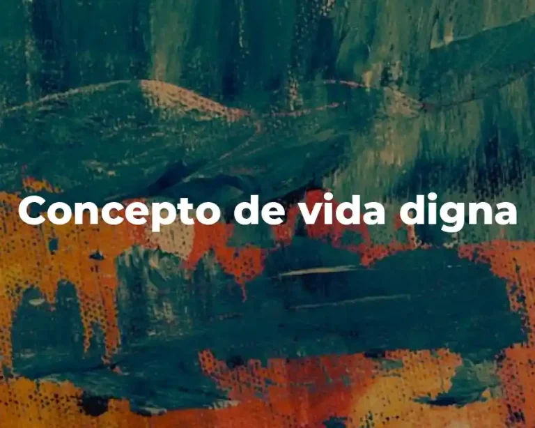 Concepto de vida digna