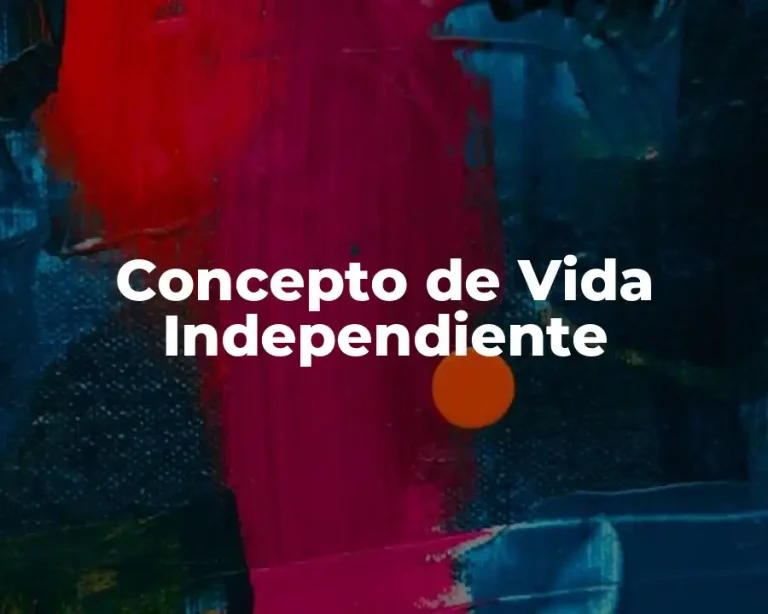 Concepto de Vida Independiente