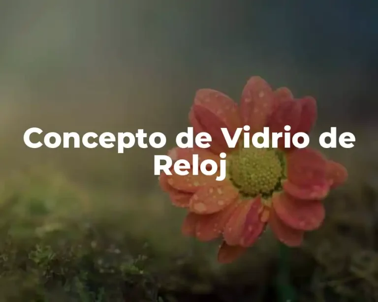 Concepto de Vidrio de Reloj