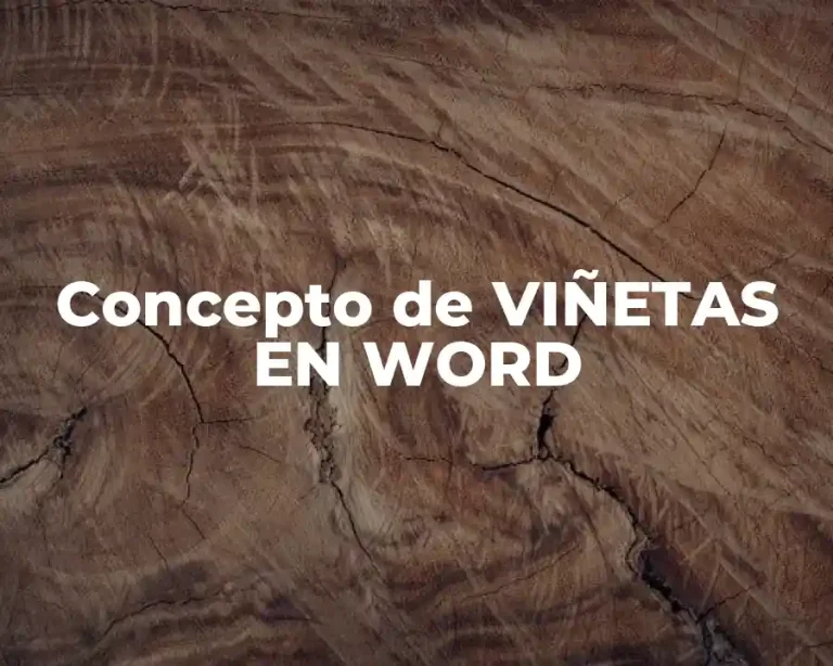 Concepto de VIÑETAS EN WORD