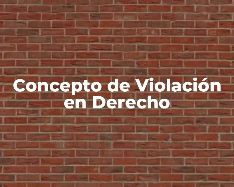 Concepto de Violación en Derecho