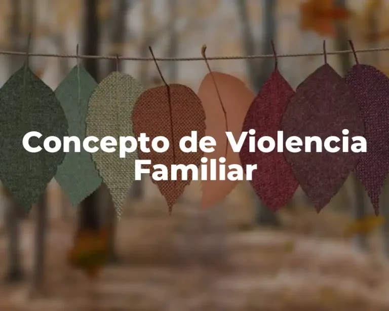 Concepto de Violencia Familiar