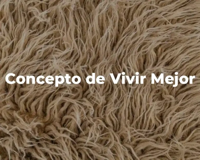 Concepto de Vivir Mejor