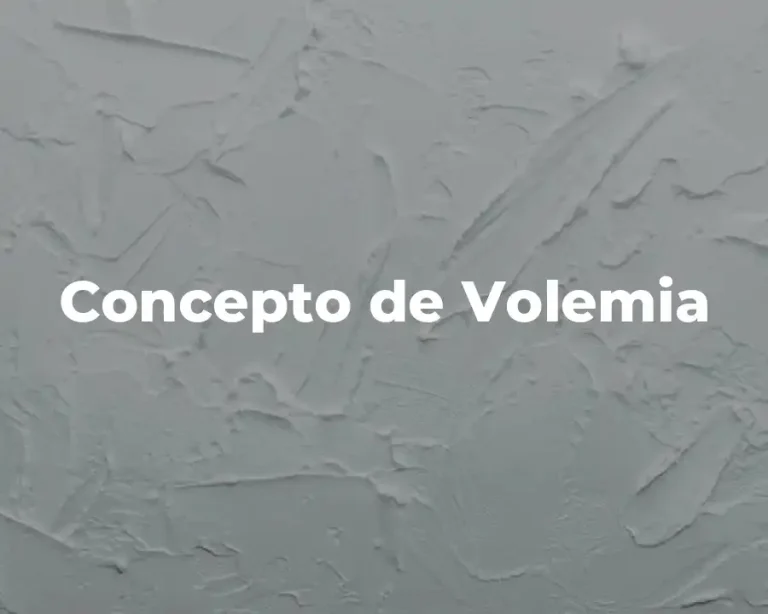 Concepto de Volemia