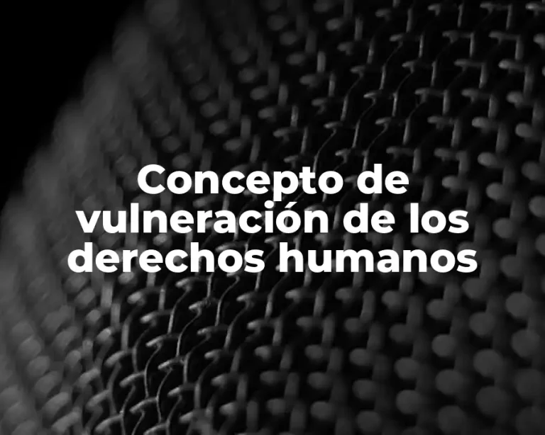 Concepto de vulneración de los derechos humanos