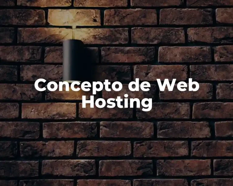 Concepto de Web Hosting
