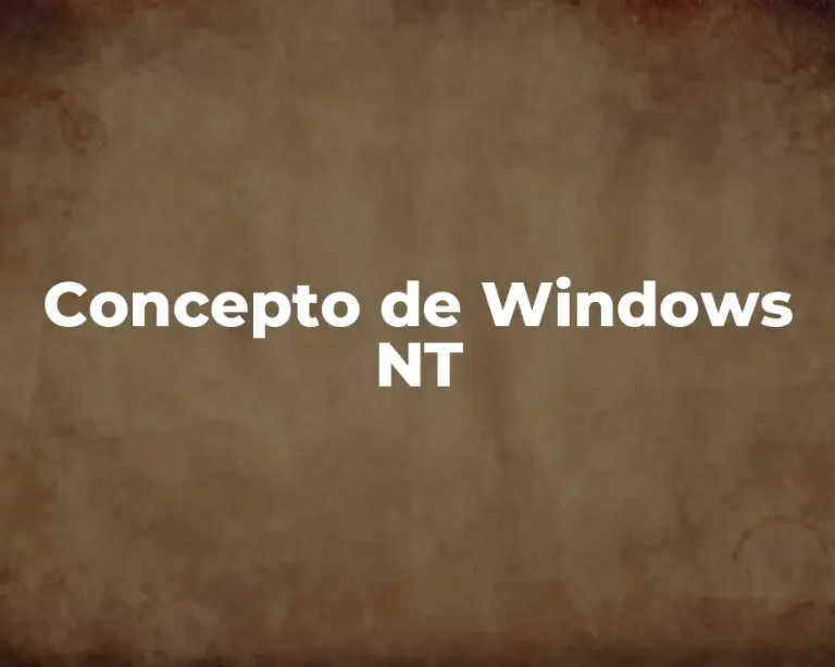 Concepto de Windows NT