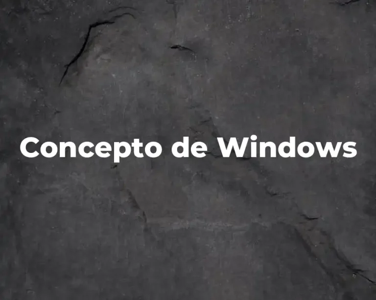Concepto de Windows