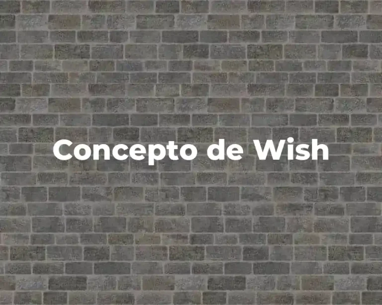 Concepto de Wish