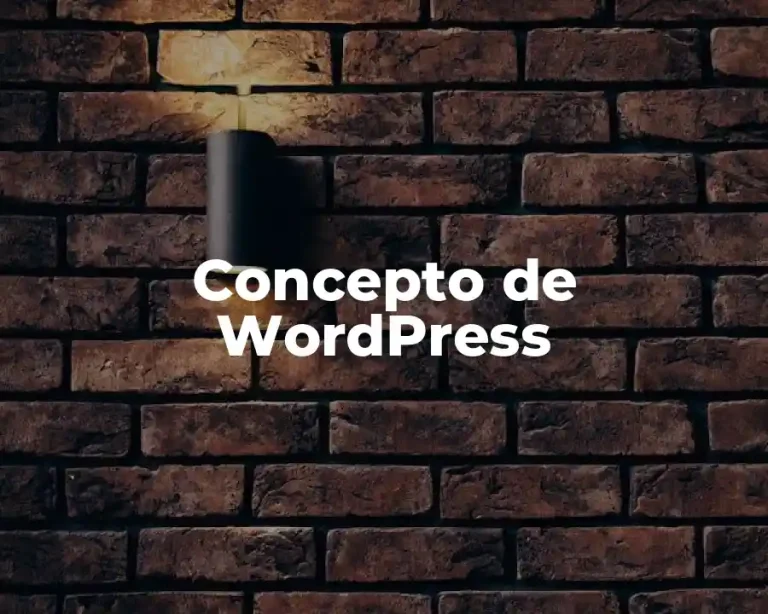 Concepto de WordPress