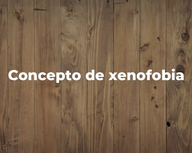 Concepto de xenofobia