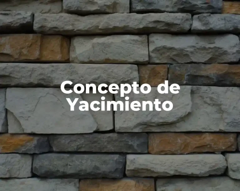 Concepto de Yacimiento