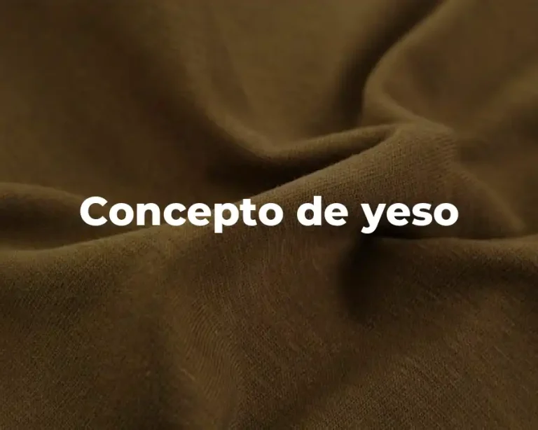 Concepto de yeso