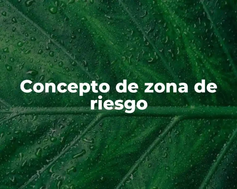 Concepto de zona de riesgo