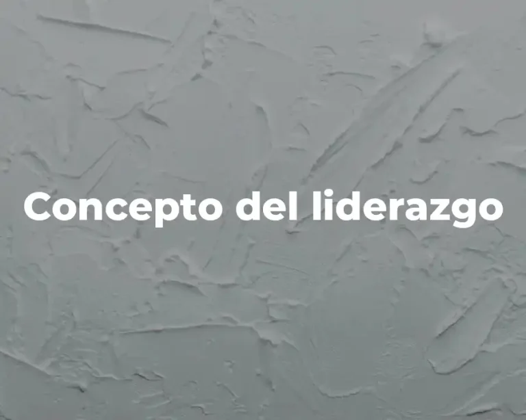Concepto del liderazgo