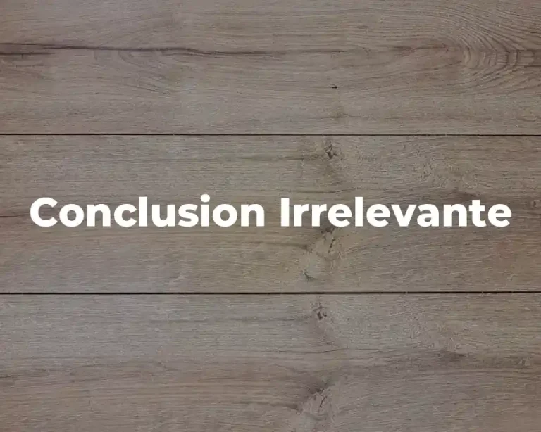 Conclusion Irrelevante