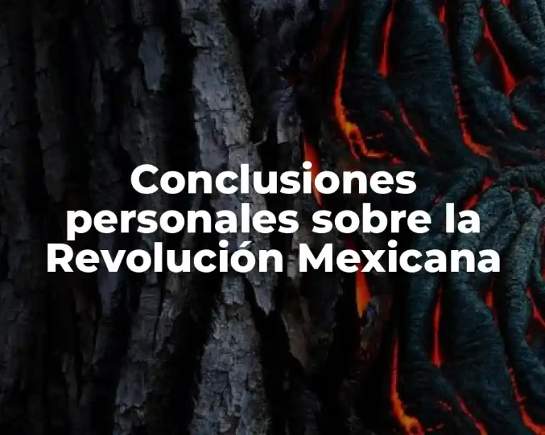 Conclusiones personales sobre la Revolución Mexicana